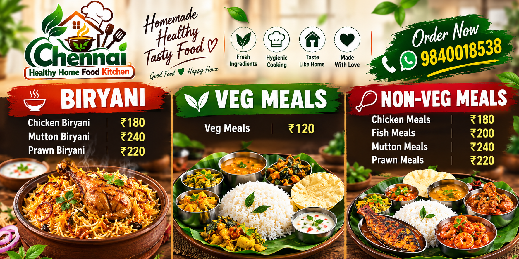 Food menu poster crop