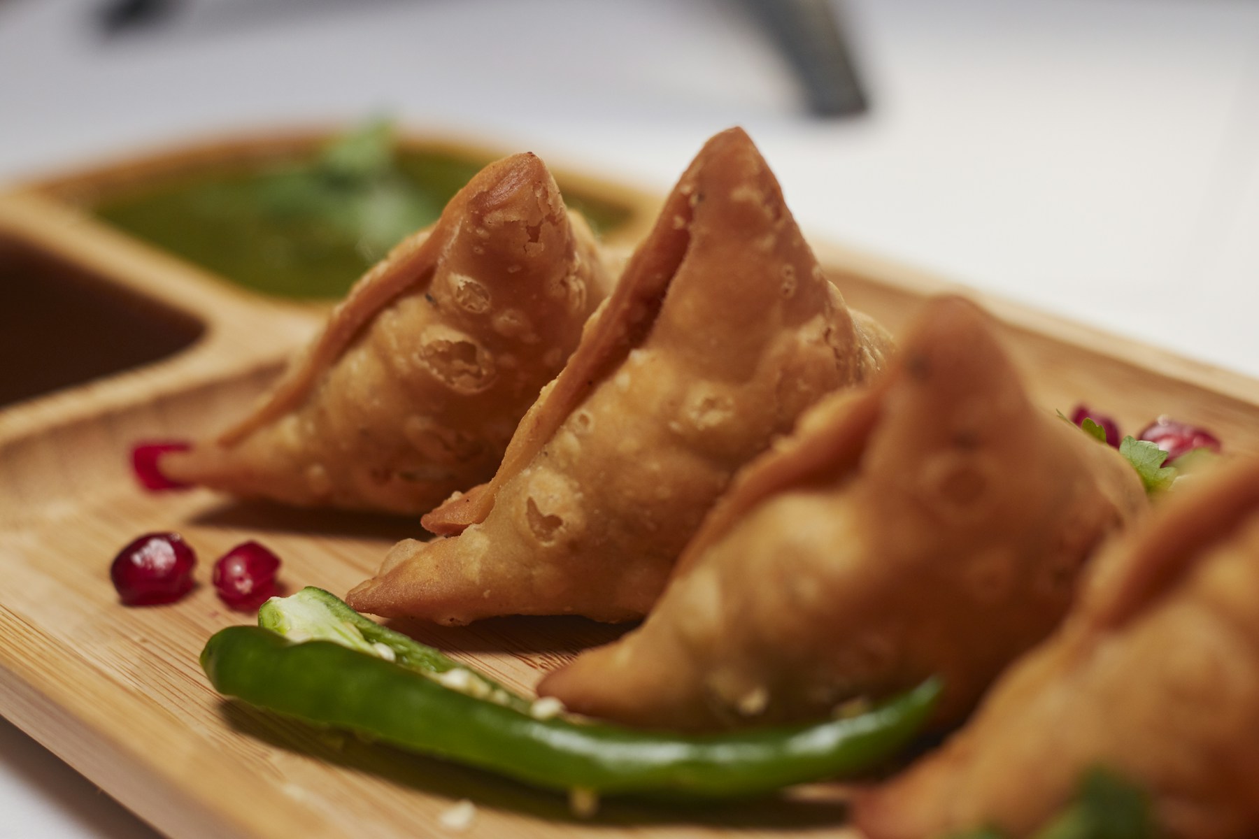 Crispy South Indian snack with chutney
